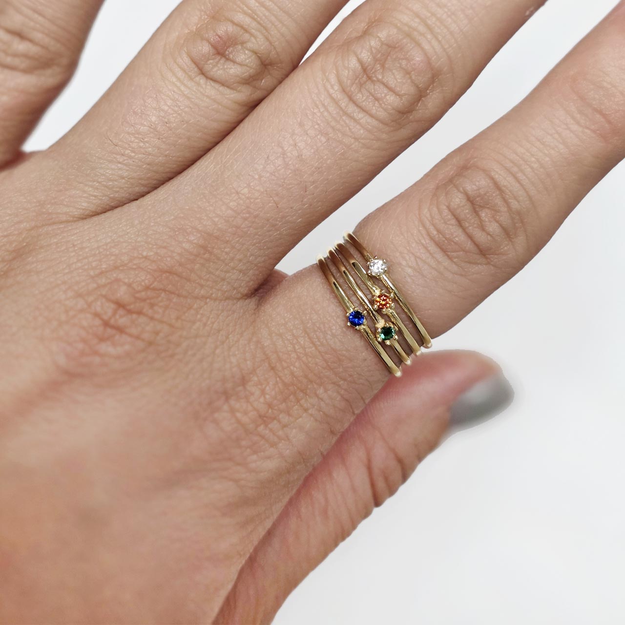 انگشتر تک نگین سرمه‌ای