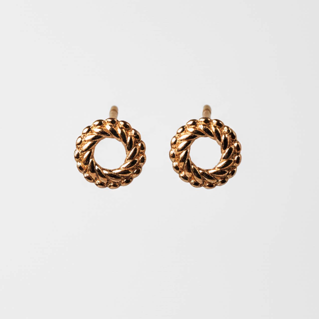 گوشواره میخی مدل حلقه بافت