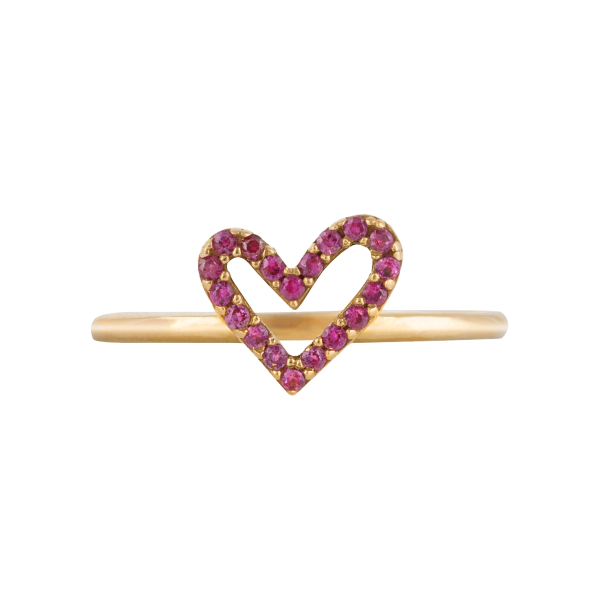 انگشتر قلب آبنباتی نگین دار