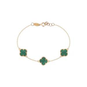 دستبند سه تایی ونکلیف مینی گوارسه مالاکیت