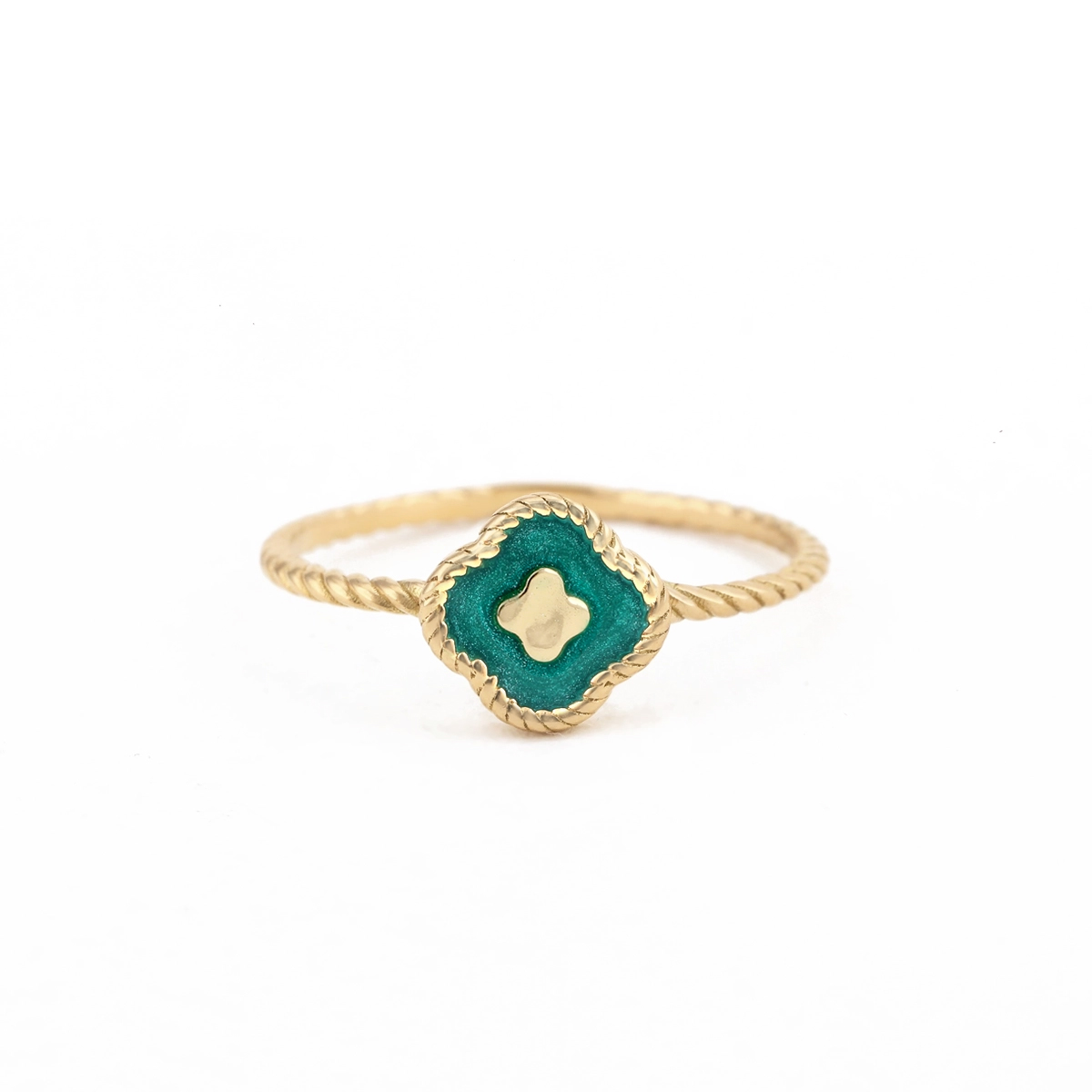 انگشتر ونکلیف طنابی گل دار