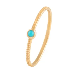 انگشتر نگینی کارتیه ظریف فیروزه ای