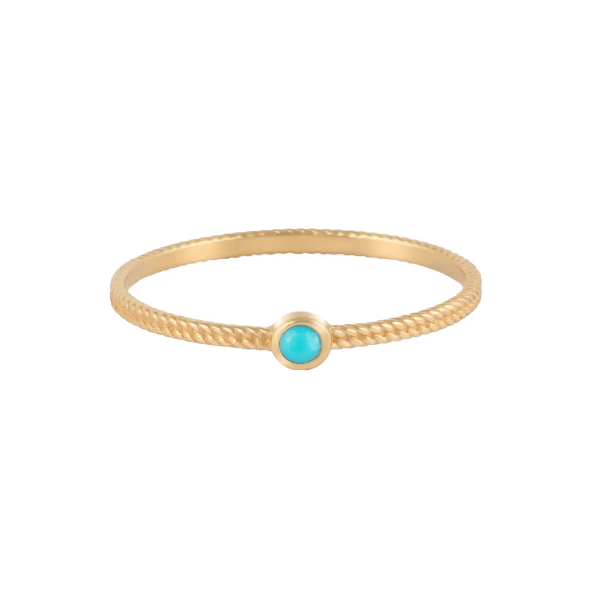 انگشتر نگینی کارتیه ظریف فیروزه ای