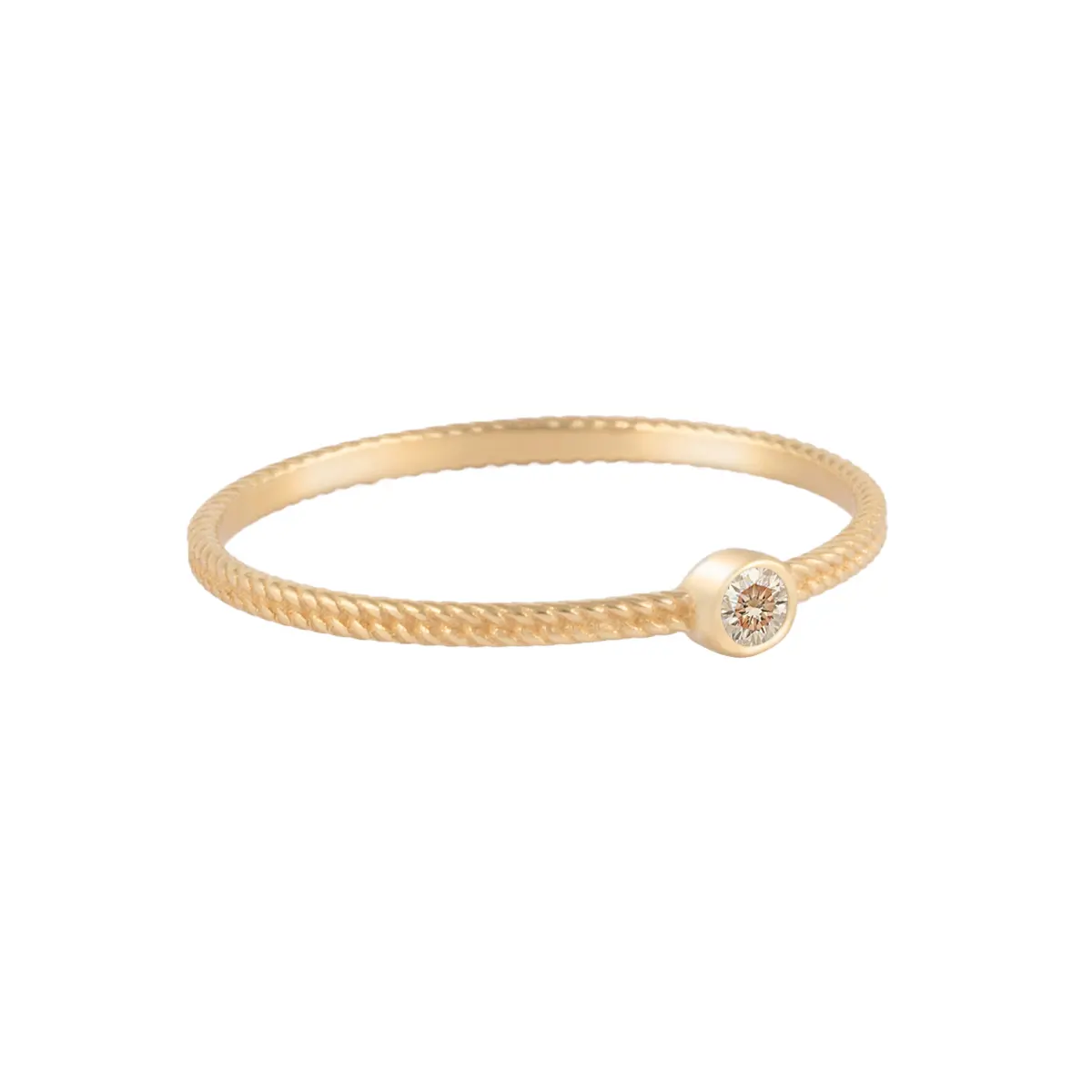 انگشتر نگینی کارتیه ظریف شامپاینی