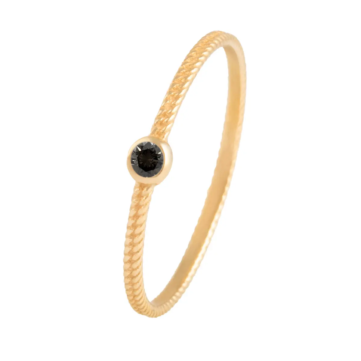 انگشتر نگینی کارتیه ظریف مشکی