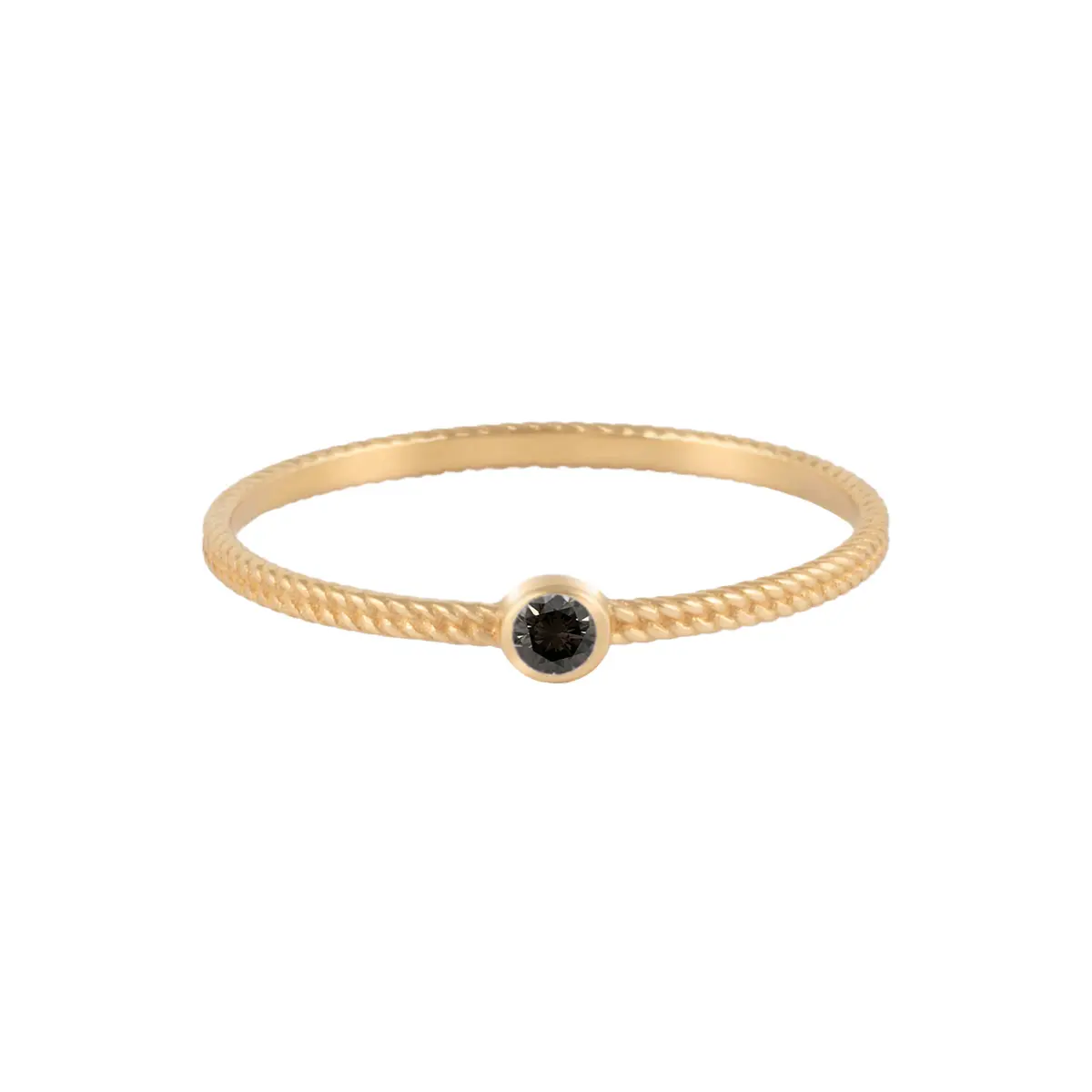 انگشتر نگینی کارتیه ظریف مشکی