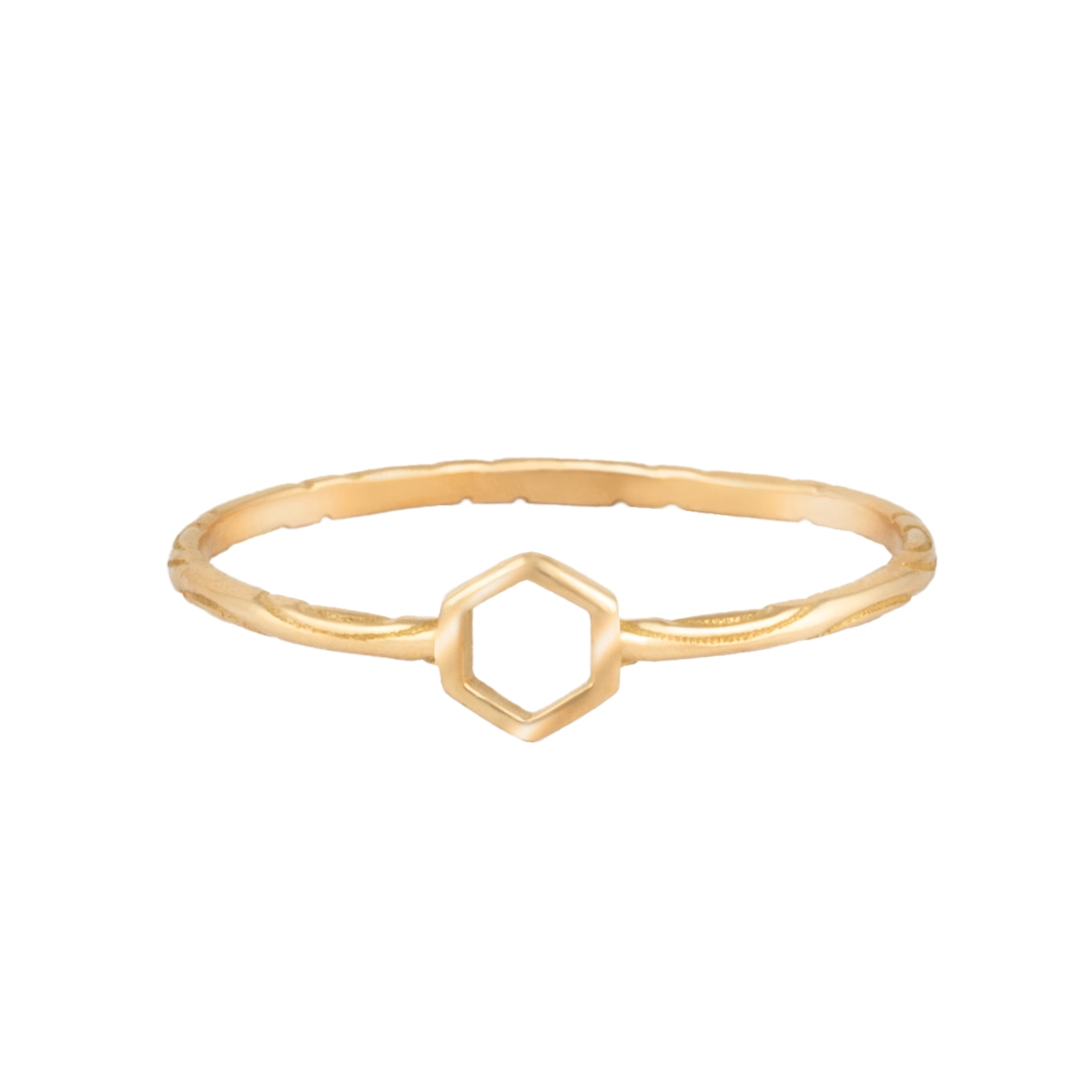 انگشتر مینیمال هگزا توخالی ماد