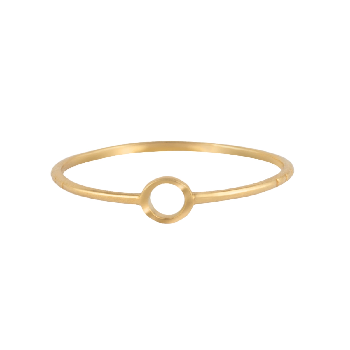 انگشتر مینیمال دایره توخالی سه خط