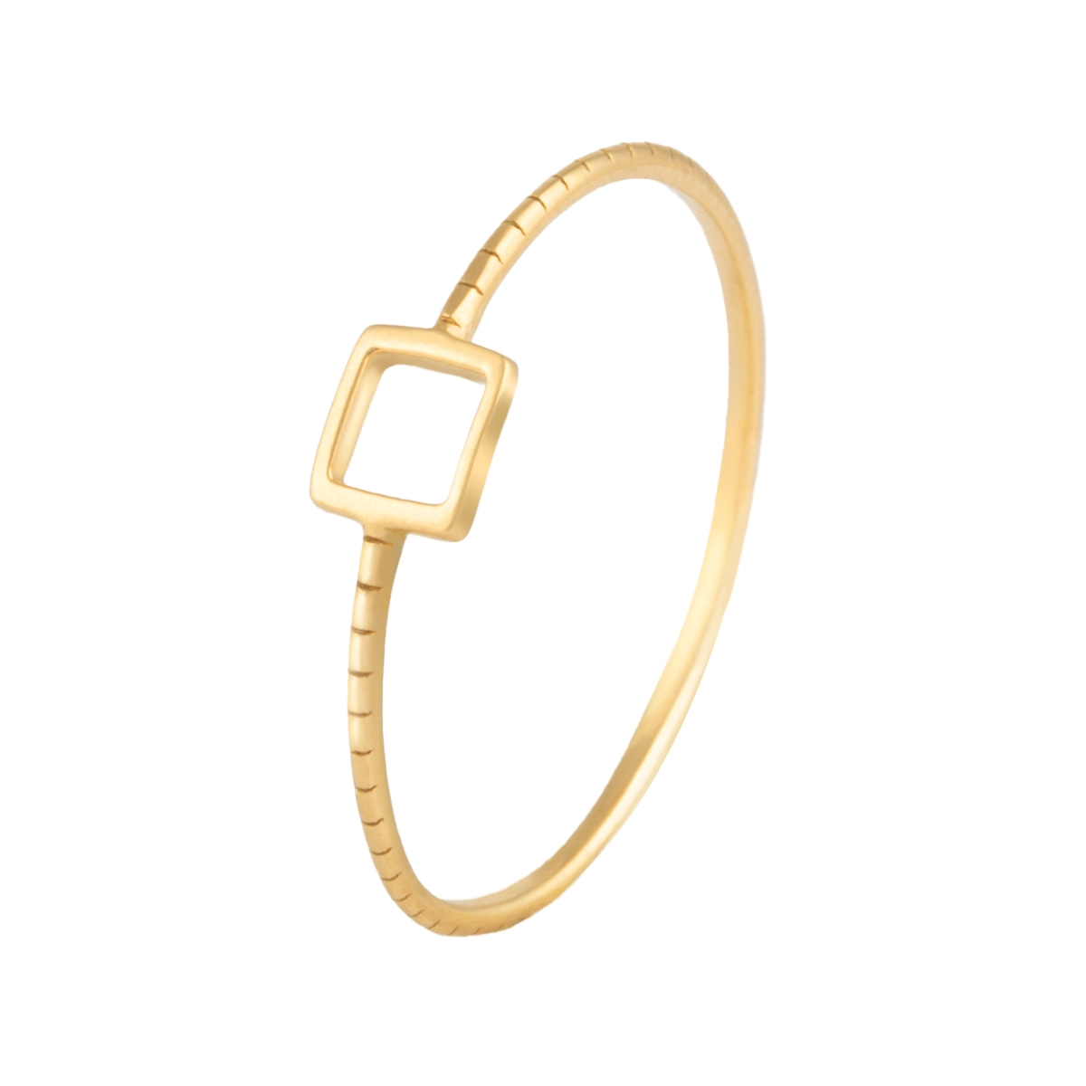 انگشتر مربع توخالی راه راه